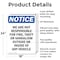 Signmission Not Responsible For Fire Theft Vandalism, 18 in W x Rectangle, Aluminum OS-2PACK-NS-A-1824-V-16270 - alternate 6